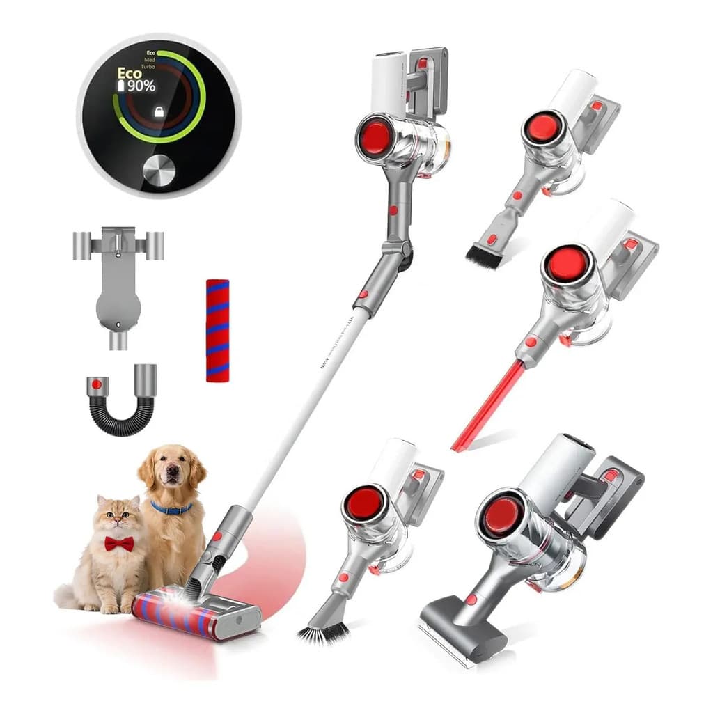 Aspirador De Pó Sem Fio Vertical V12 Cordless Vacuum Cleaner Display Digital 20000Pa