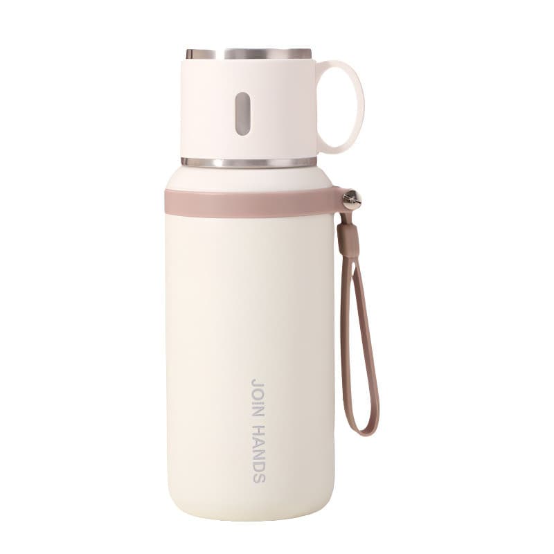 [316 Aço Inoxidável/Design Portátil] Caneca térmica estudantil de grande capacidade, portátil e de alta qualidade, com t