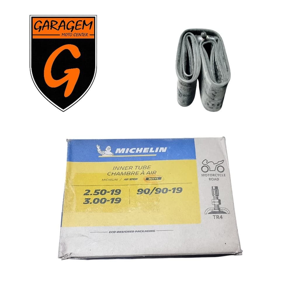 Câmara de Ar Michelin Aro 19 Butyl TR4 90/90-19 2.50-19 3.00-19 Moto Original