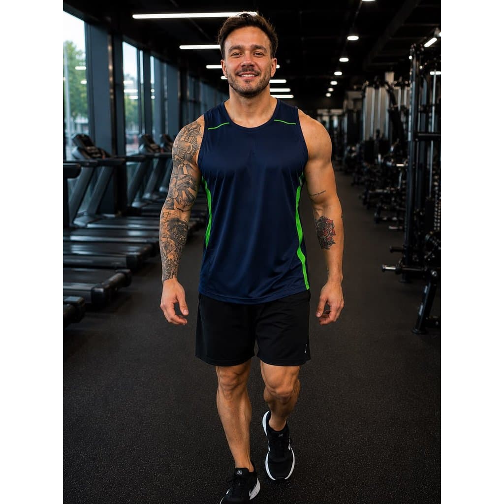Regata Masculina Dryfit Academia Fitness Corrida Treino Esportiva Leve Respirável Secagem Rápida