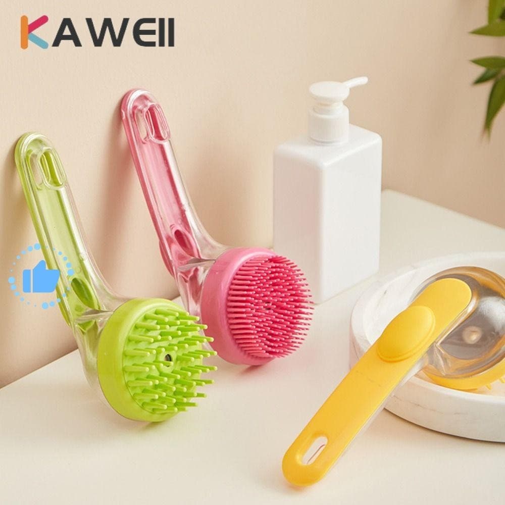 Escova de banho KAWEII, escova para limpeza de animais de estimação, escova de banho com cabo longo, pente de higiene LX