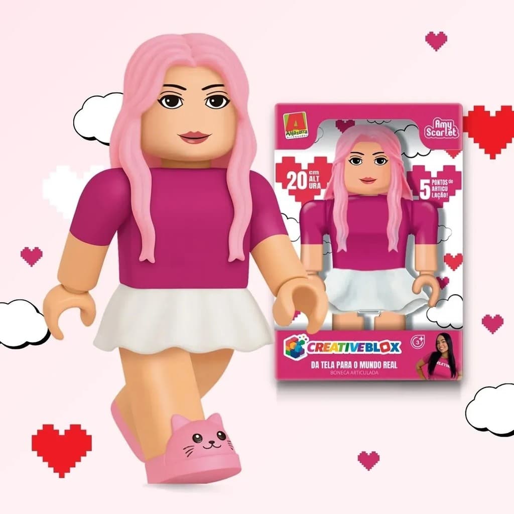 Boneca Amy Scarlet Articulada Infantil com Acessórios