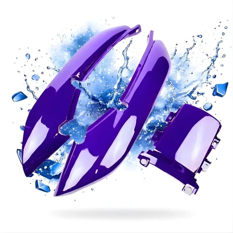 Carenagem Rabeta Traseira Completa Cg Titan 125 Roxo 1998 1999 Abrolhos Pintado Envernizado Loja1733
