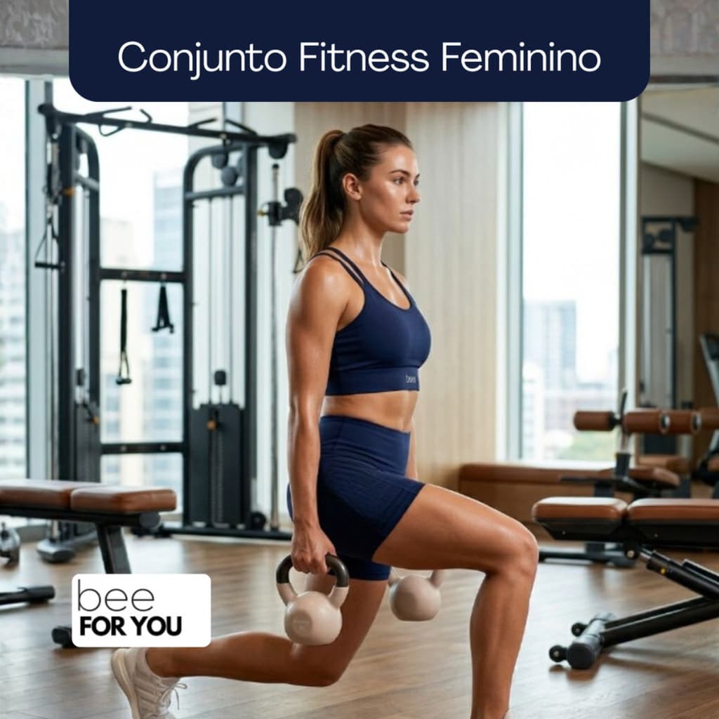 Roupa de Academia Feminina Zero Transparência Cintura Alta Legging e Top Fitness Treino Musculação Yoga Corrida