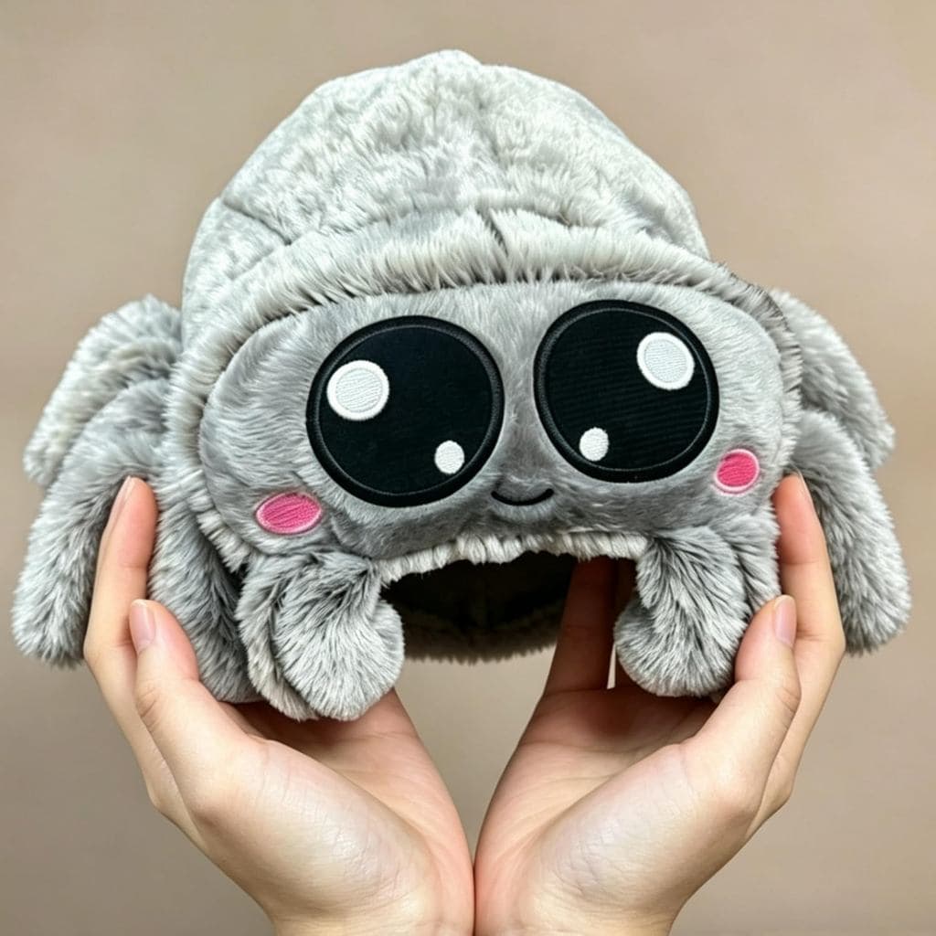 Brinquedo De Pelúcia De Aranha , Fofo De Salto Macio , Decoração De Quarto Infantil , É Perfeito Para Presentes De Anive