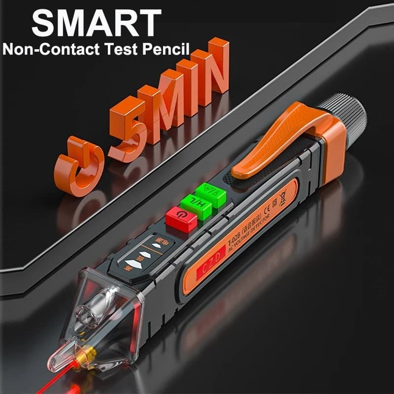 Caneta de Teste Inteligente Sem Contato T100/Detector de Tensão AC/Testador de Circuito com Alarme Sonoro e Luminoso por