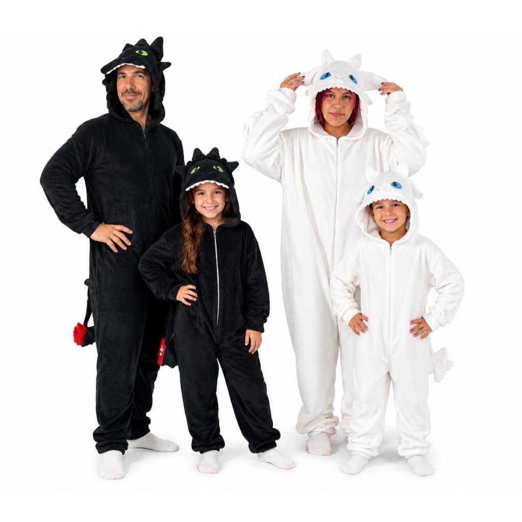 Pijama Kigurumi de Pelúcia para Adultos Banguela e Fúria Luz Quente e Macio para o Inverno NYNK