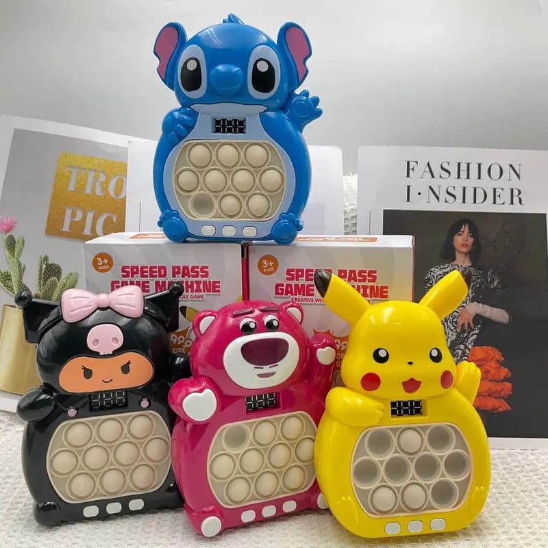 AV4N Novo Jogo Kuromi Quick Push Pop-up Fidget Bubble Eletrônico Pop it Pro com Luz, Brinquedo Antiestresse, Presente pa