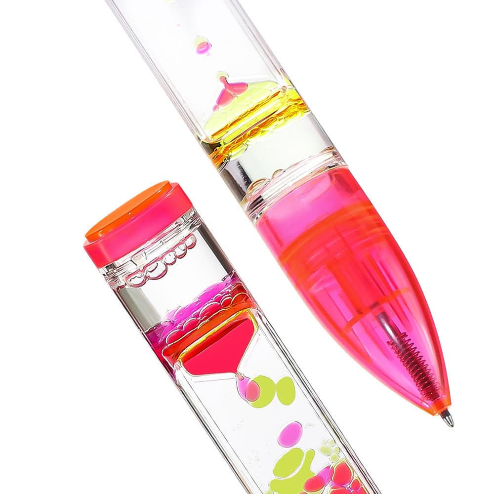Caneta gel criativa multicolorida com tinta líquida para alívio do estresse, caneta esferográfica com gotejamento de óle