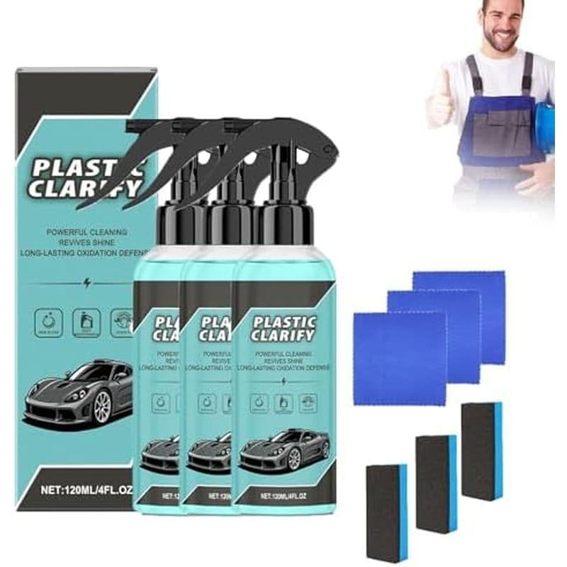 Brilho De Pneu Clarify De Plástico , Restaurador Para Spray De Carros , Cera Sem Água Couro De Borracha Plástica , Detal