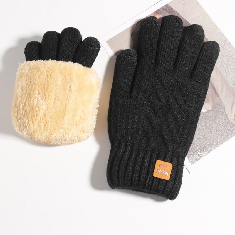 Masculino camada dupla de lã à prova de frio