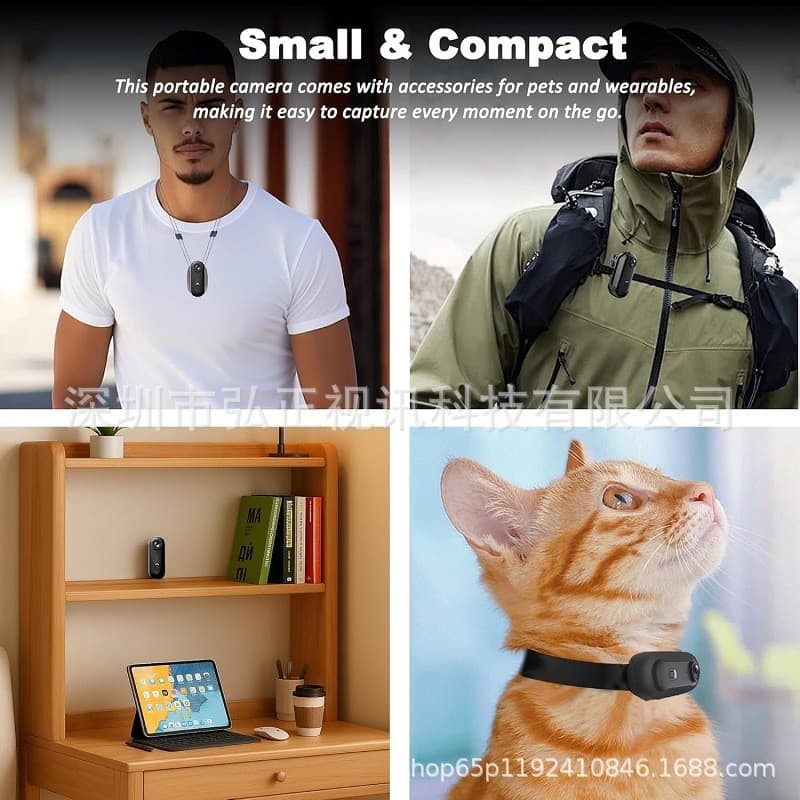 Novo produto 4Kmini câmera esportiva, ciclismo ao ar livre/caminhada/animal de estimação primeiro ângulo de visão câmera