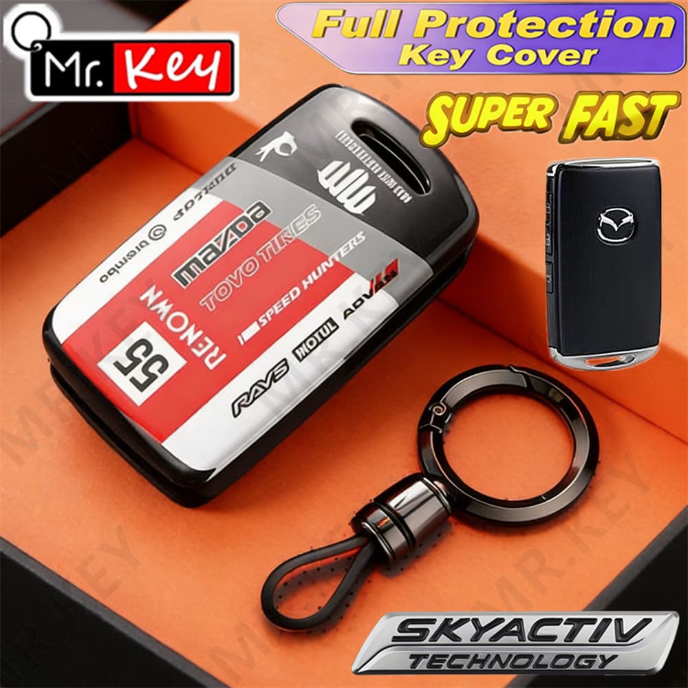 [Mr.Key] Modificar Capa De Chave Estilo Carro Para Mazda CX9 CX3 CX5 CX8 CX30 CX60 2 3 6 Alexa MX30 MX-5