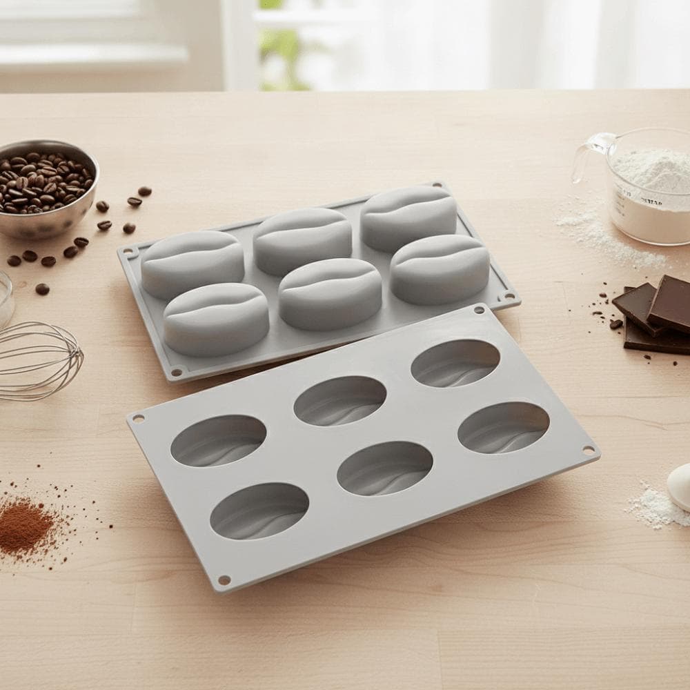 Molde De Sobremesa Francesa De Feijão De Café LYNDON , Fácil De Liberar 6/12 Cavidades , Bolo De Mousse , Resistente Ao
