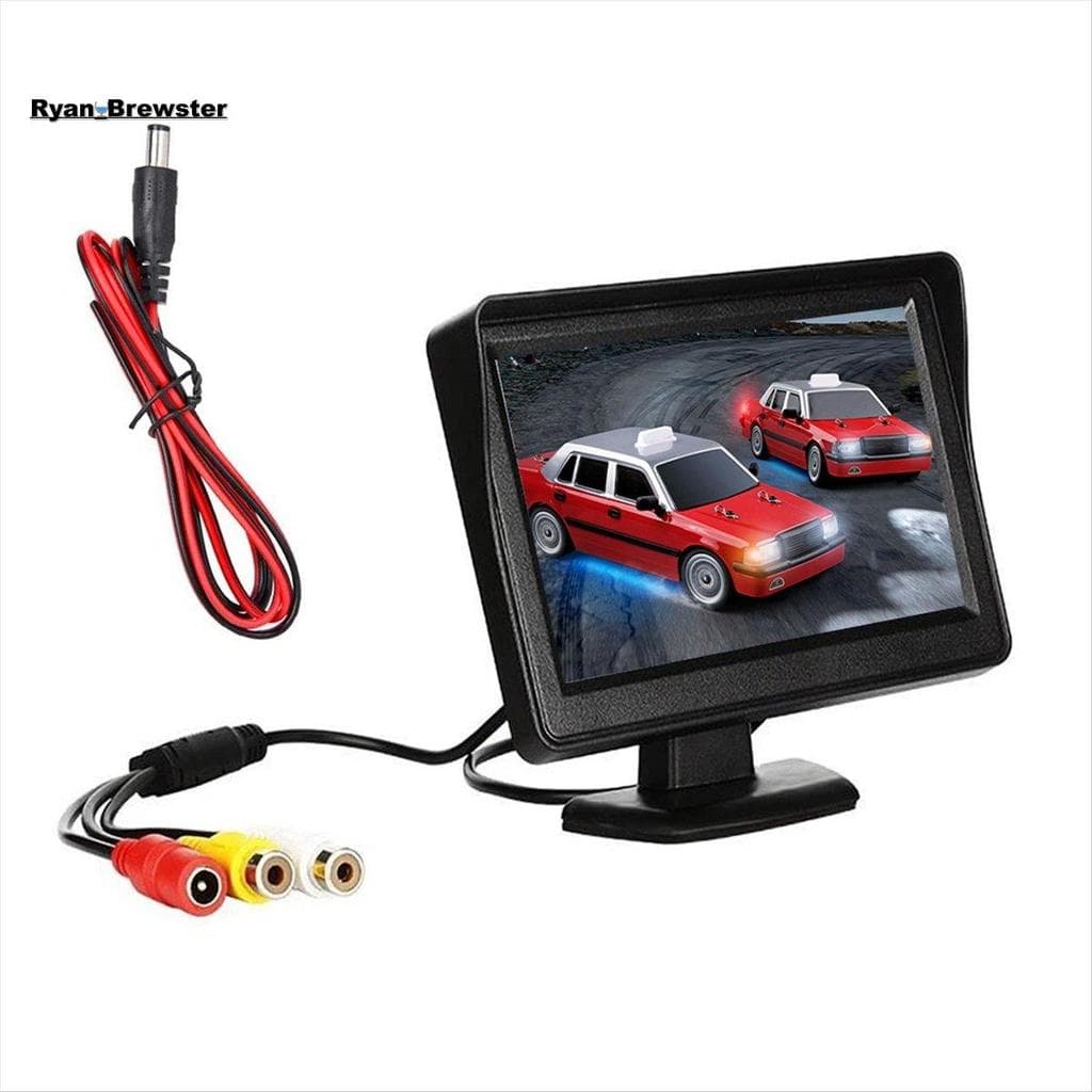 [Preferência R] DC 9V-24V 4.3 Polegada Kit Monitor Retrovisor Do Carro TFT LCD Câmera De Visão Traseira Invertendo Siste