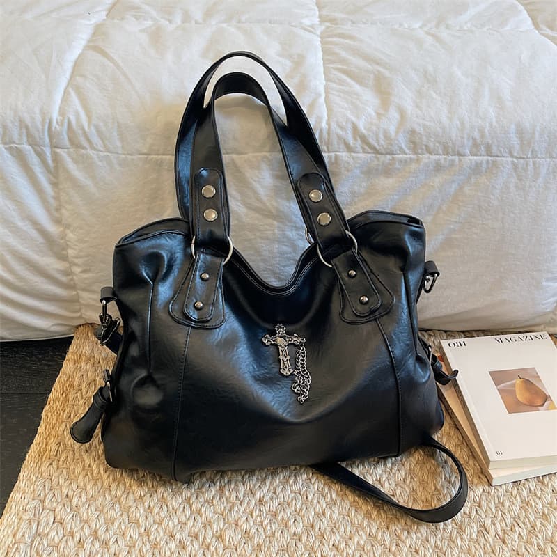 Bolsas de ombro vintage europeias e americanas de alta qualidade, elegantes e versáteis, para uso diário e no dia a dia.