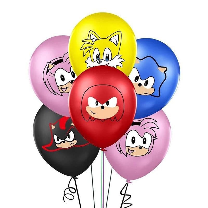 20 Peças Balões De Látex Com Tema Sonic Hedgehog De 12 Polegadas Para Festa De Aniversário Infantil Decoração De Chá De