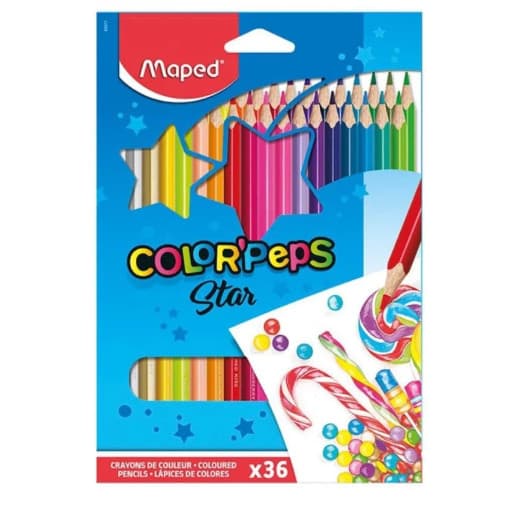 Lapis De Cor 36 Cores Color Peps Maxi - Maped