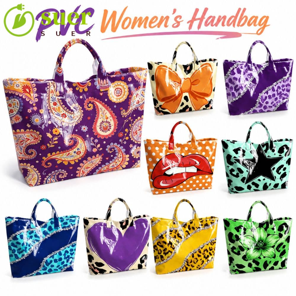 SUER1YE Bolsa De Viagem , Feminina Com Padrões Realistas À Prova D'água Ombro Em PVC De Grande Capacidade