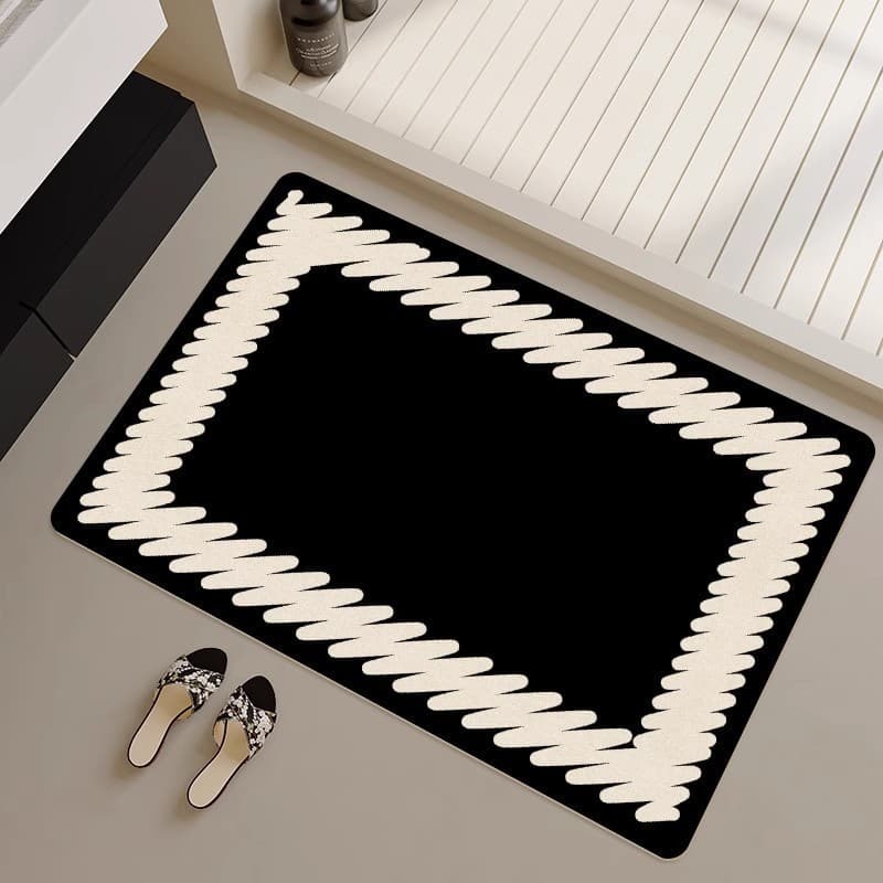 [Novo produto] Lama de diatomáceas de combinação de cores simples Absorção de água do banheiro Tapete antiderrapante de