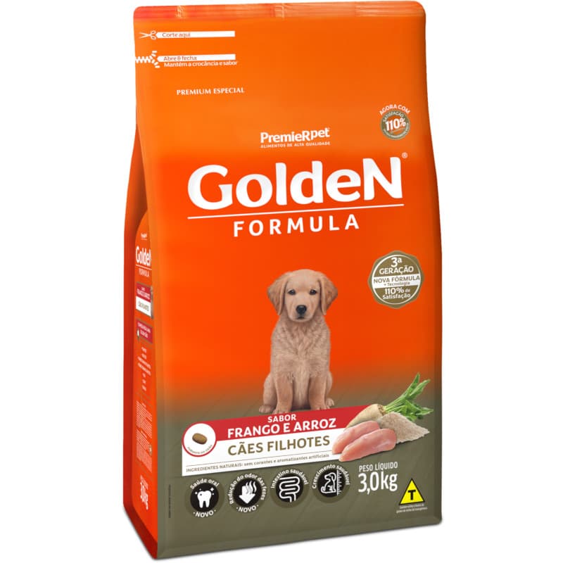 GoldeN Fórmula Cães Filhotes Frango e Arroz 15kg
