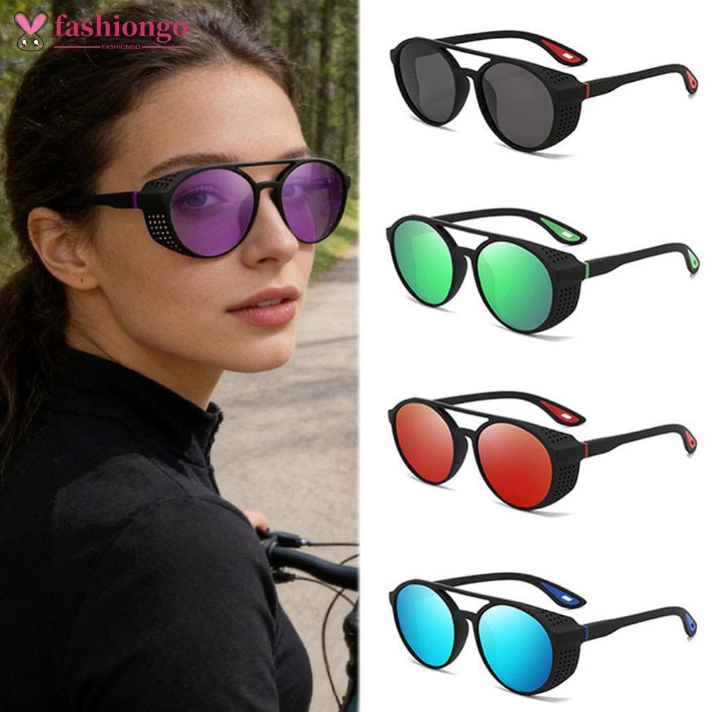 FASHIONGO Unissex Polarizado Esportes Óculos De Sol Retro À Prova De Vento UV400 Para Dirigir Pesca Ciclismo Correndo Da