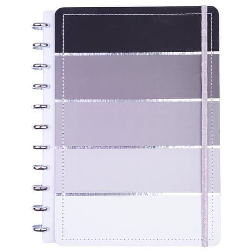 Caderno Médio Capa Dura Disco Reposicionável Folhas Soltas Organizador Flexível Escritório Estudante