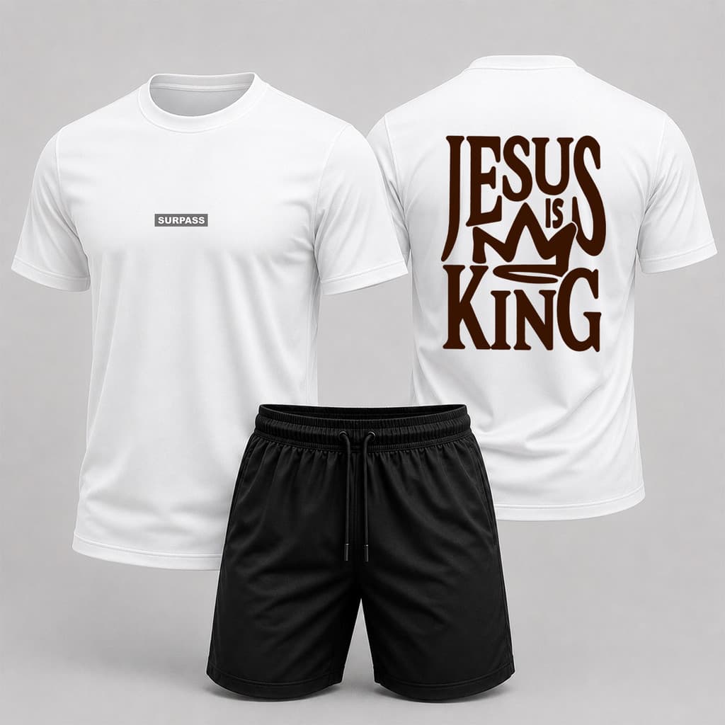 camiseta estampada masculina de algodão premium street + bermuda tactel