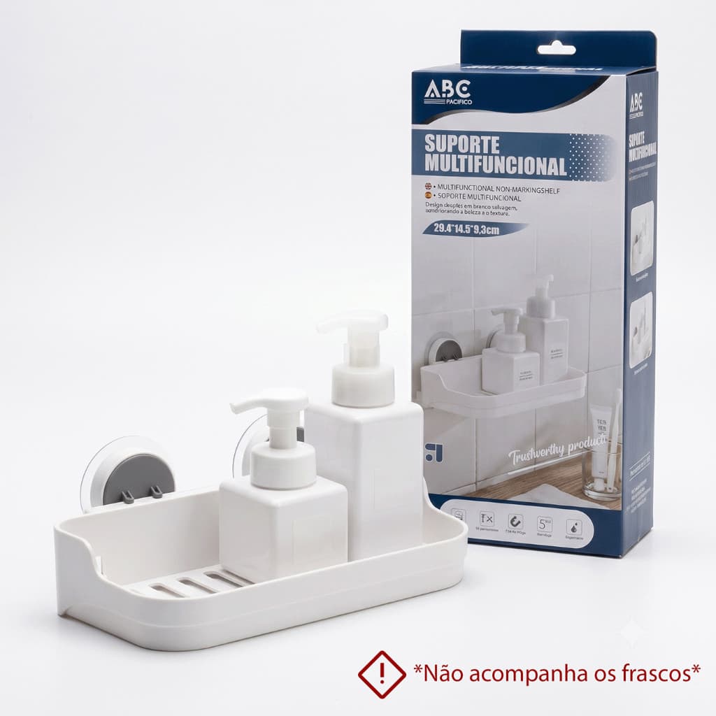Suporte de Parede Adesivo para Banheiro – Mais Organização e Praticidade