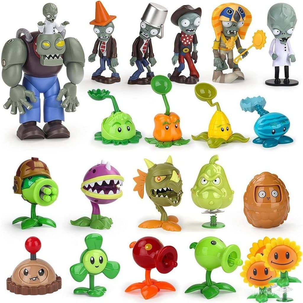 JHESAO 22PCS Brinquedos de Plantas e Zumbis, Figuras de Ação, Conjunto de Brinquedos PVZ Série 1 2, Ótimos Presentes par