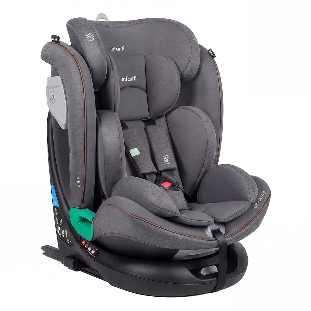 Cadeira para carro Nonna isofix e giro 360 Infanti Cor Cinza Asfalto