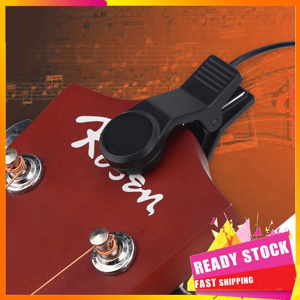 Gfgfgfgg Sintonizador clip-on captador de microfone de contato portátil captador de voz para instrumentos