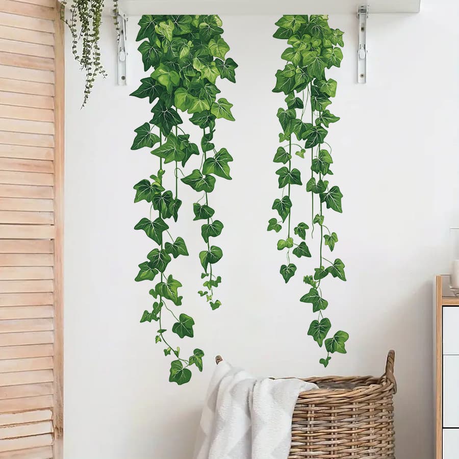 Adesivos de parede planta verde videiras casa adesivos de parede quarto sala estar fundo decoração da parede adesivos