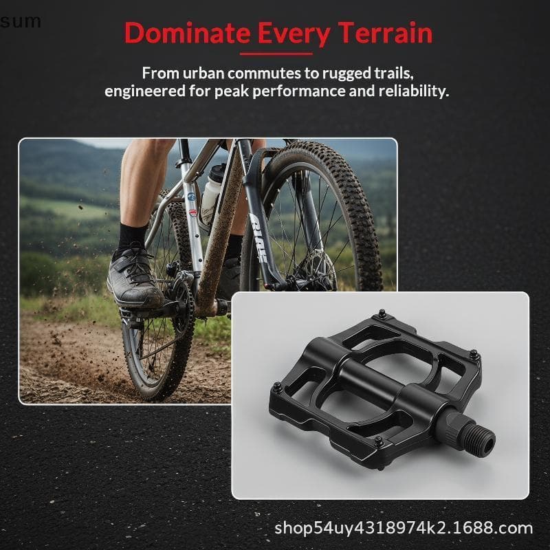 [sum] Pedal Antiderrapante Para Mountain Bike , Liga De Alumínio , Rolamento Selado , Pedais De Equitação Universais , A