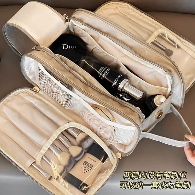 Bolsa cosmética de grande capacidade, bolsa de higiene portátil à prova d'água de alta qualidade, portátil, armazenament