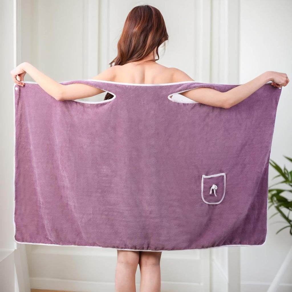 Toalha de Banho Unissex, Conjunto de Toalhas Vestíveis para Após o Banho, Toalha Vestível de Secagem Rápida para Chuveir