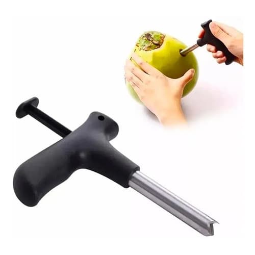 Furador Abridor Manual Coco Aço Inox Perfurador Resistente Preto Clink CK4375