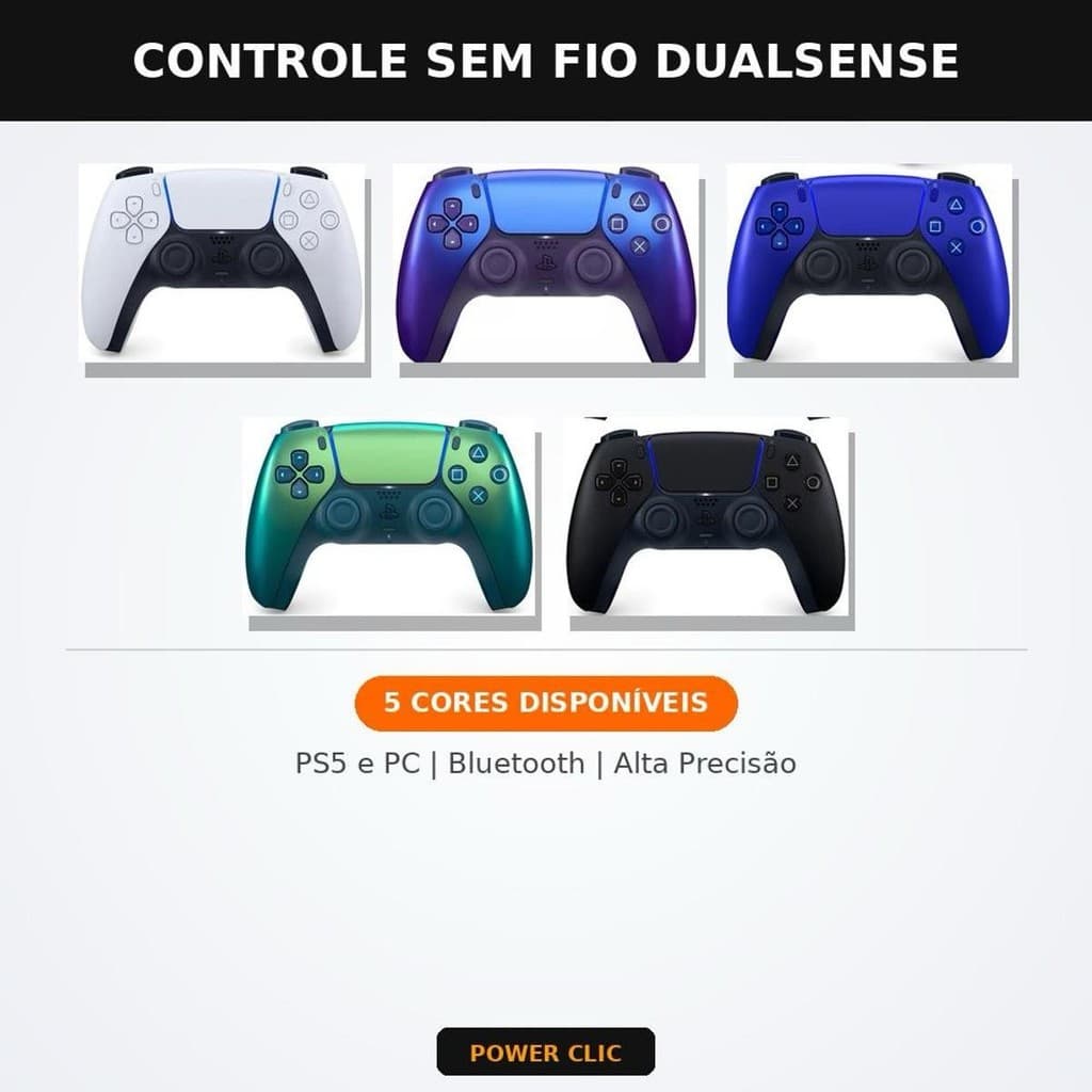 Controle PS5 Dualsense Sem Fio - Sony Original - (Nota Fiscal e Garantia)