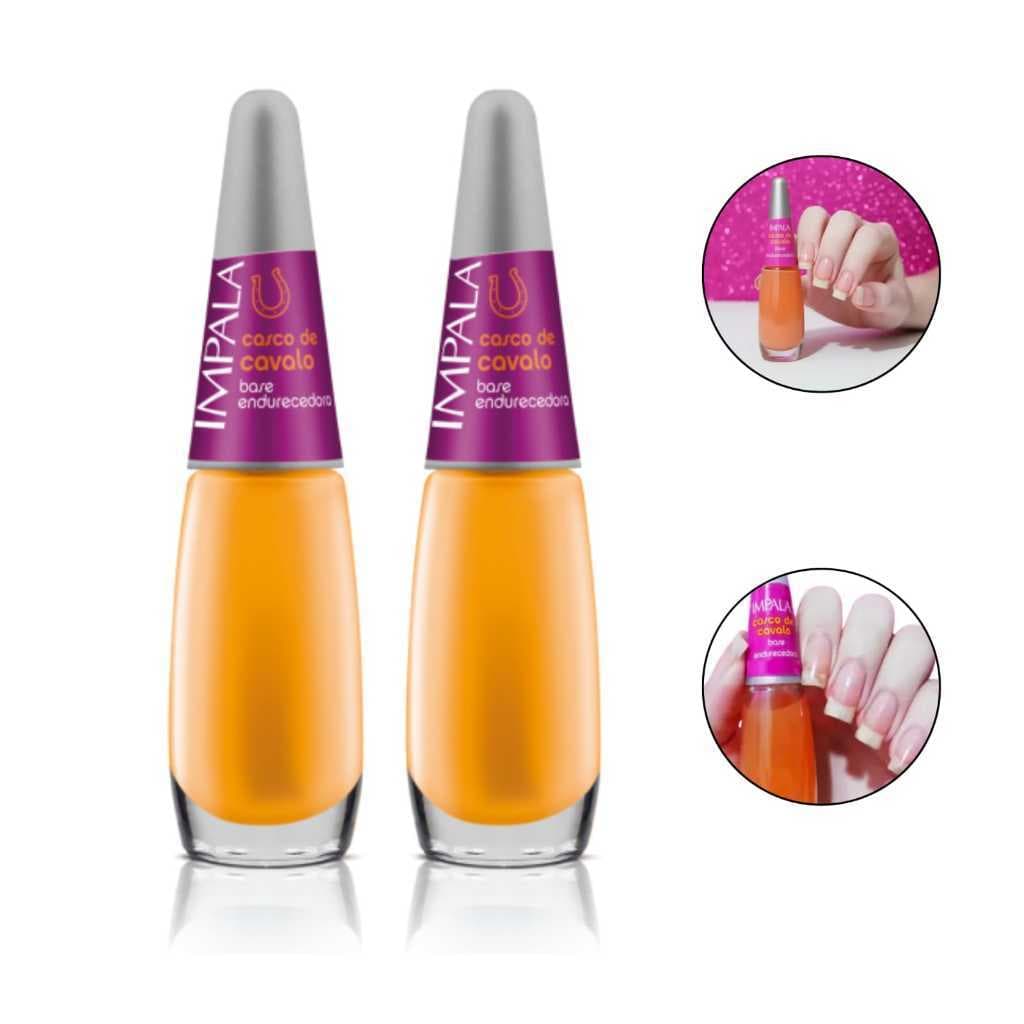 Kit 2 Base Endurecedora Casco de Cavalo Impala Fortalecedora Unhas