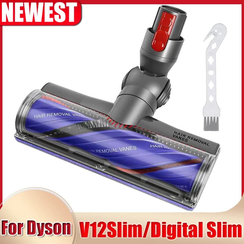 Para Dyson V12Slim/Digital Fino Aspirador De Pó Anti Emaranhado Cabeça Da Escova Movimentação Direta , Ferramenta Turbin