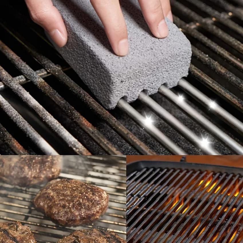 1pc Churrasqueira Escova De Limpeza Bloco Tijolo Churrasco Pedra-Pomes Para Rack Cozinha Ao Ar Livre Ferramentas