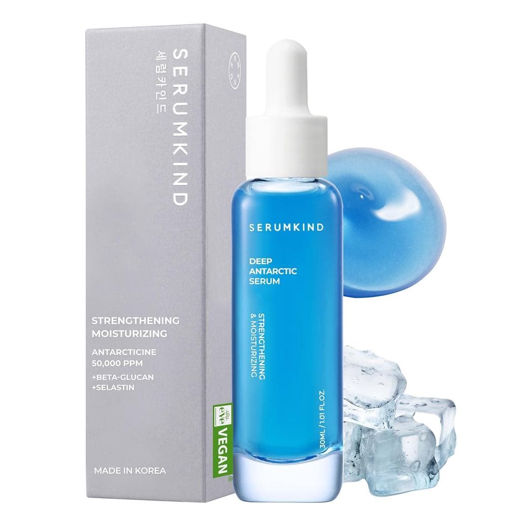 SERUMKIND Deep Antarctic Drop Serum, Suporte para Vitalidade e Elasticidade da Pele, Beta-Glucano, Antarticin, Cuidados