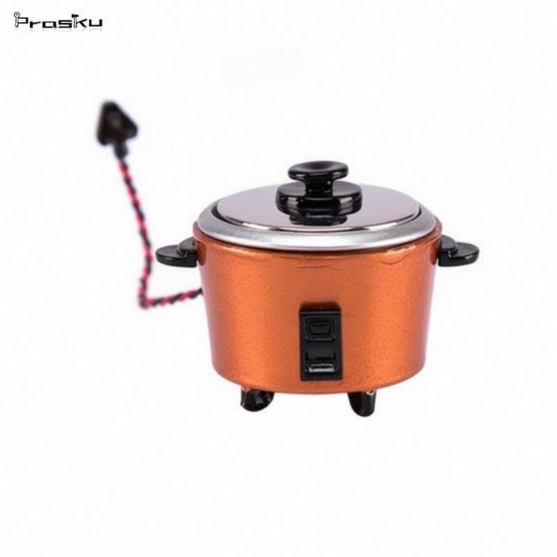 [stdzsw] Panela De Arroz Em Miniatura Para Casa De Bonecas Realista Mini Aparelho De Cozinha Com Design Liga Decorativa