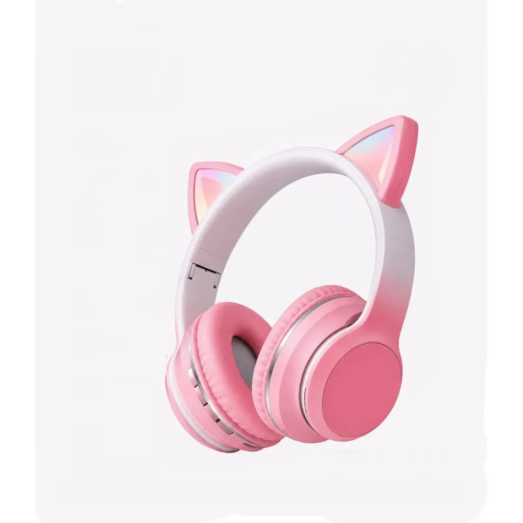 Fone De Ouvido Sem Fio Gatinho Led Bluetooth Infantil Gat...