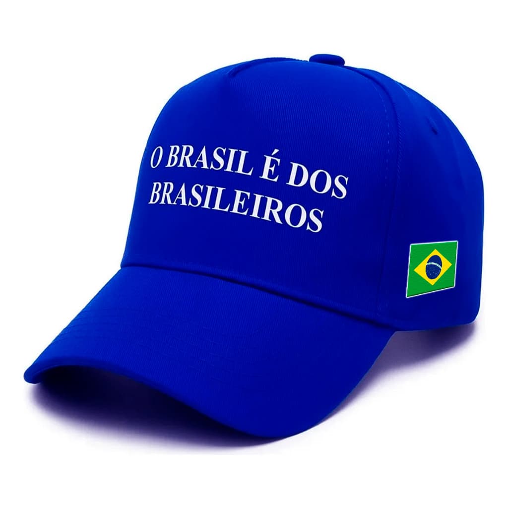Boné O Brasil É Dos Brasileiros Aba Curva Aba Reta Strapback Regulável Masculino Feminino Promoção