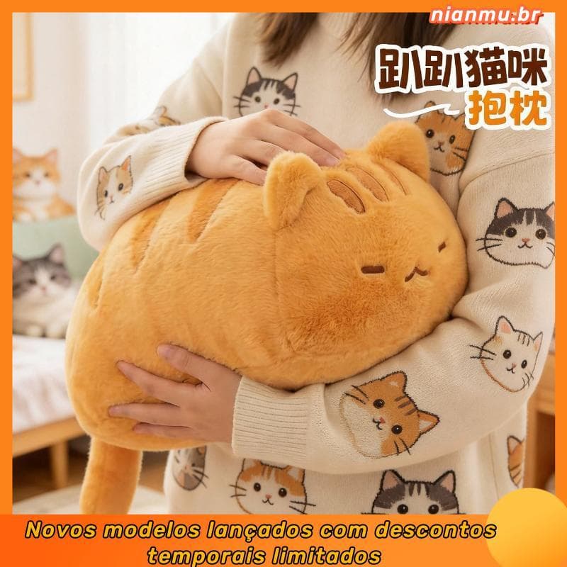 Genuíno bonito gato boneca brinquedo de pelúcia travesseiro menina dormindo boneca Nap travesseiro cama travesseiro