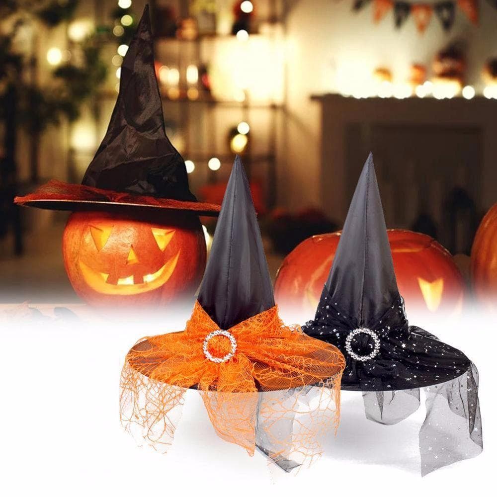 LICAUV Chapéus De Halloween Engraçados Casual Malha Drama Decoração Fedoras Femininos Unissex Wizard Props Caps