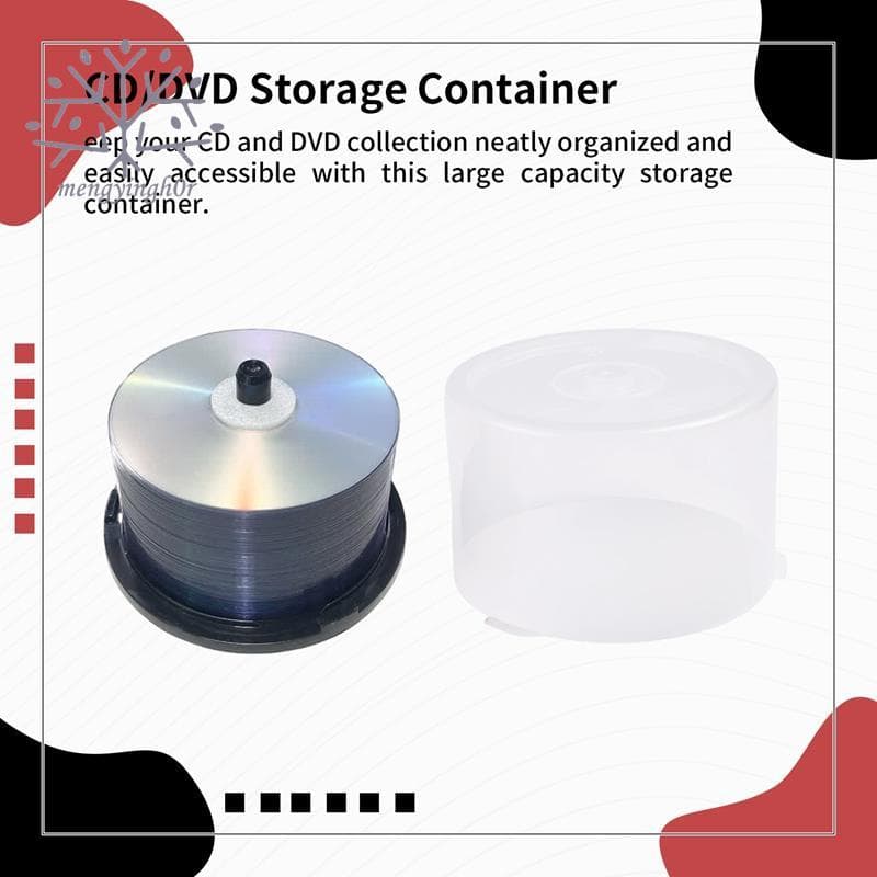 Recipiente De Armazenamento De CD/DVD De Grande Capacidade , Suporte De Plástico Transparente Para , Organizador De Disc