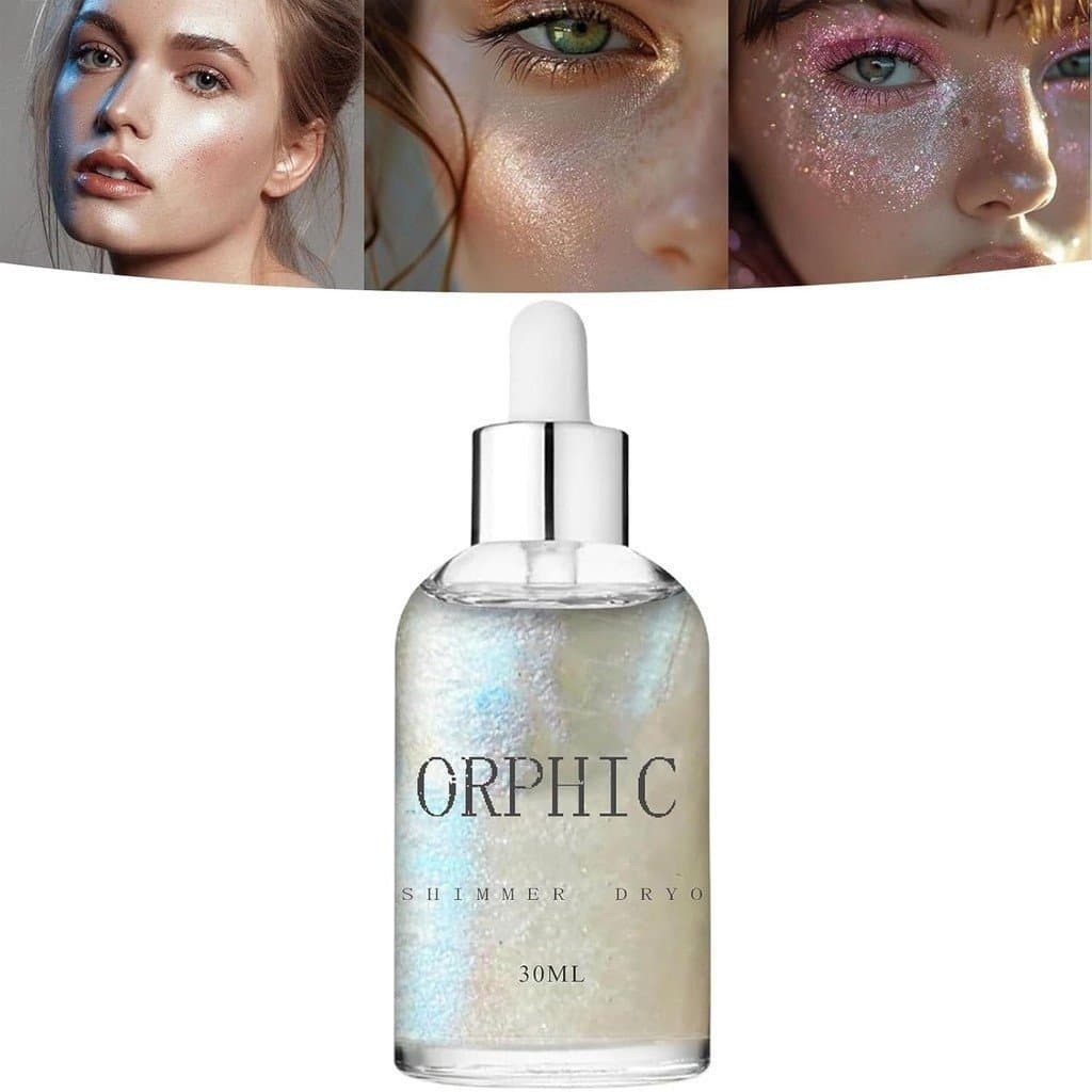 OFIC Body Glitter, Óleo Corporal com Glitter 30ml, Óleo Corporal Brilhante de Longa Duração, Glitter de Cor Clara UUVP