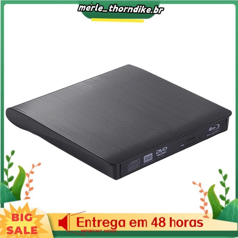 Dual-Interface Blu-Ray Queima Acabamento Escovado USB 3.0 Unidade Óptica Externa Gravador De DVD/CD Para Laptop